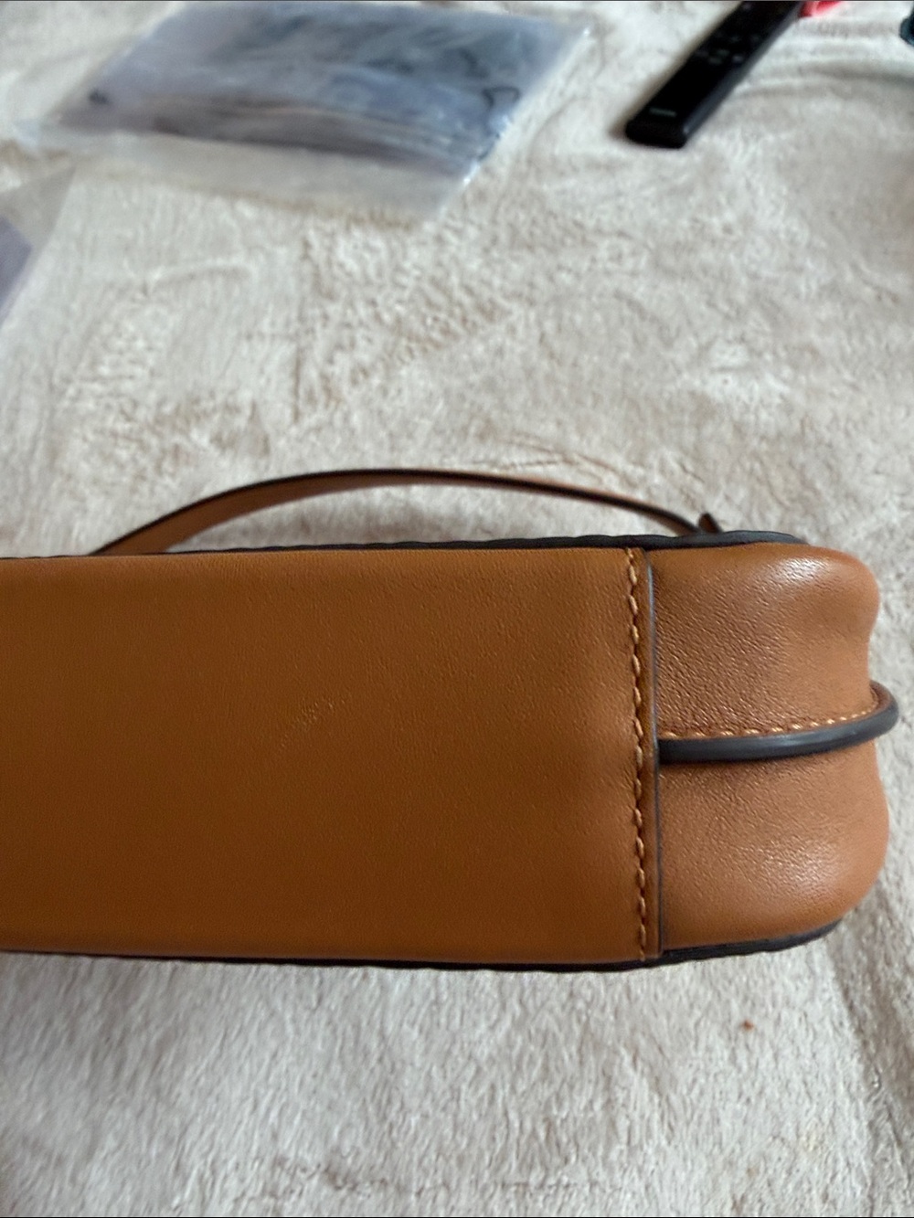 MCM Cognac Visetos Monogram Shoulder Bag with Gold Plate - Picture 3 of 7
